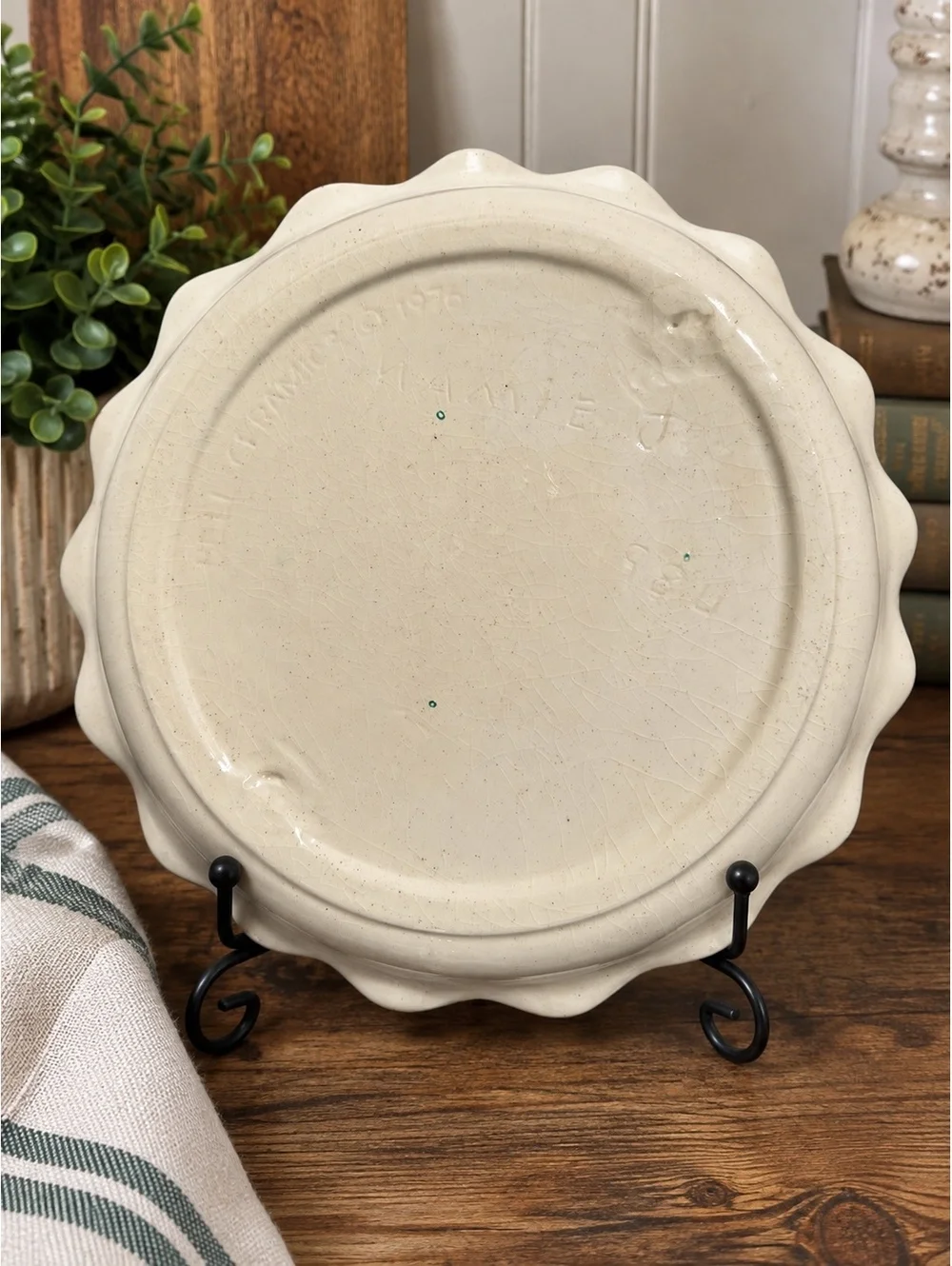 VintageRed Cherry Pie Ceramic Pie Plate Dish Vintage 1975